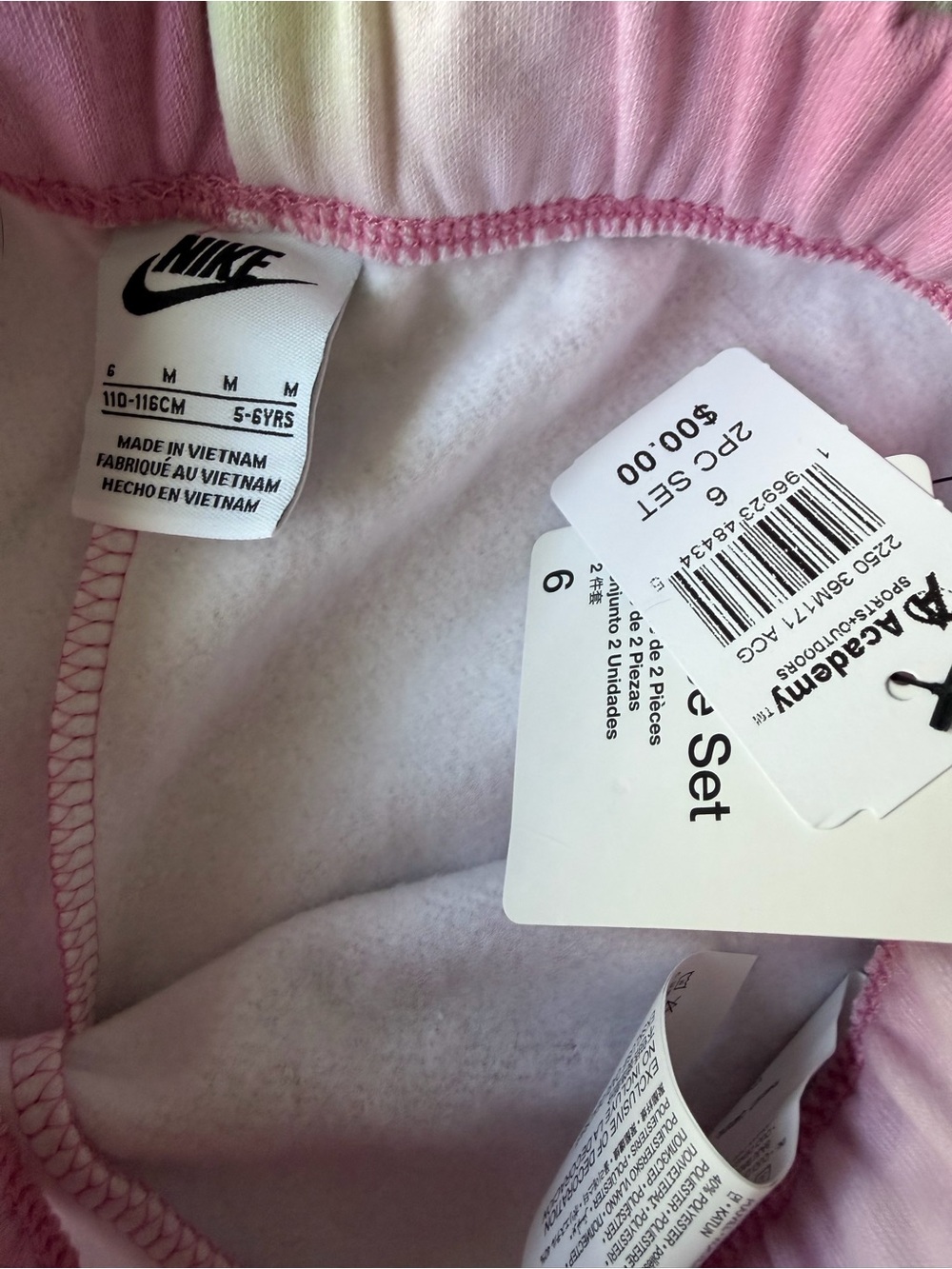 Nike Kids Pink Tie-Dye Sweatshirt & Joggers - Picture 4 of 6